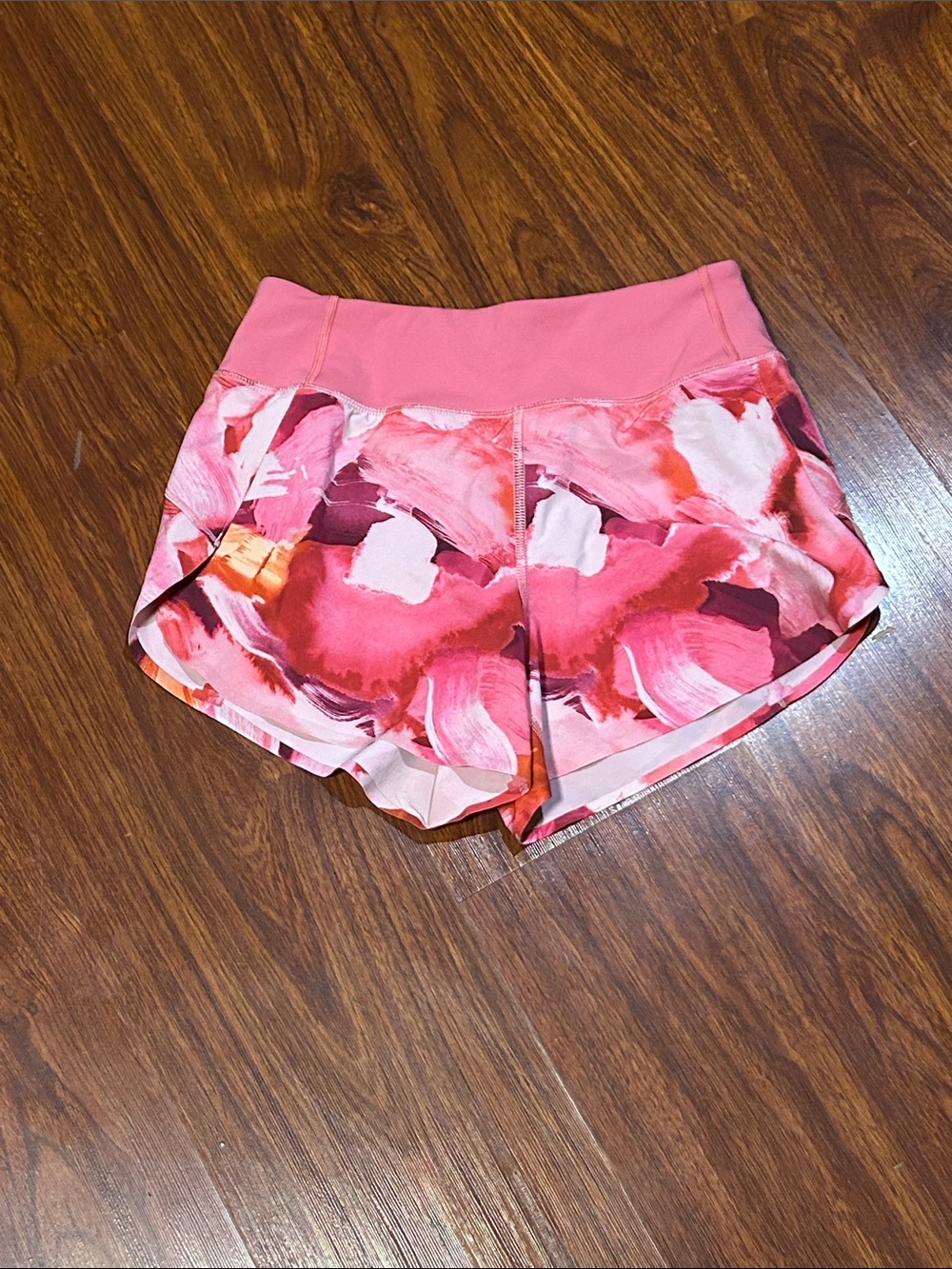 Athleta Printed Run With It 3.5" Running Shorts - Pink Floral - Size XXS